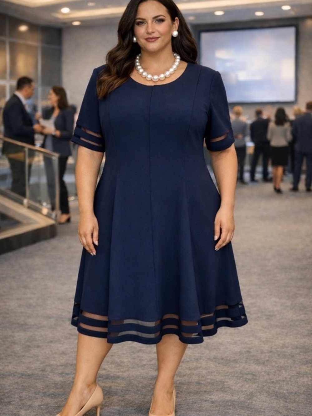 Eliza J Fit and Flare dress